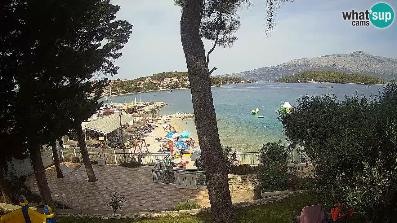 Spletna kamera Lumbarda – Plaža Prvi Žal – Korčula