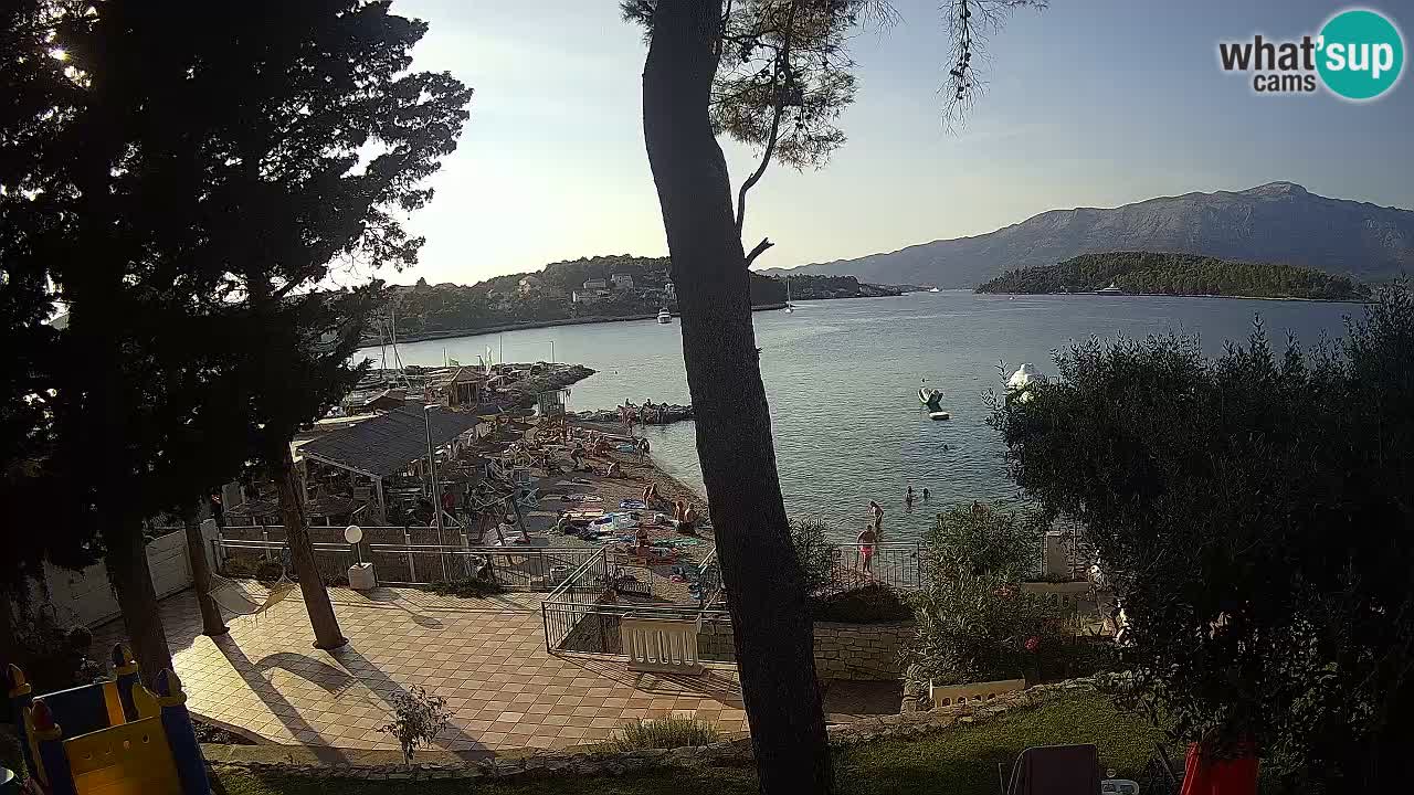 Spletna kamera Lumbarda – Plaža Prvi Žal – Korčula