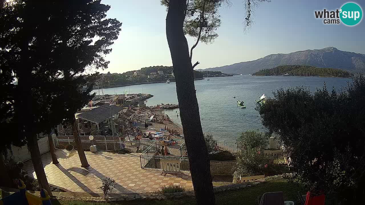 Spletna kamera Lumbarda – Plaža Prvi Žal – Korčula