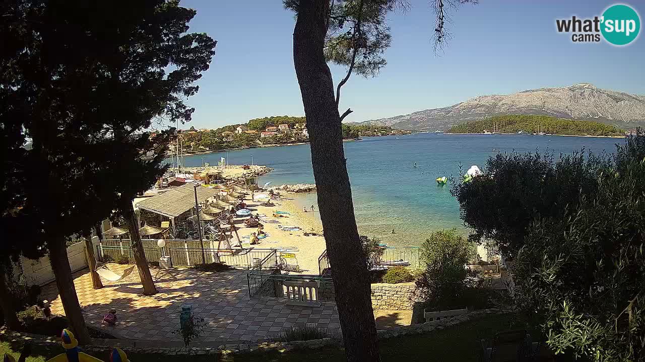 Spletna kamera Lumbarda – Plaža Prvi Žal – Korčula