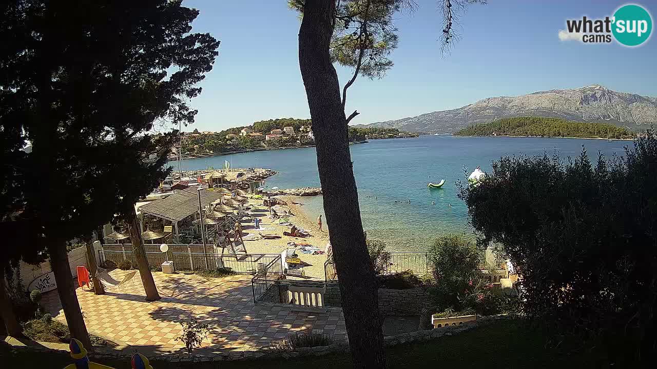 Spletna kamera Lumbarda – Plaža Prvi Žal – Korčula