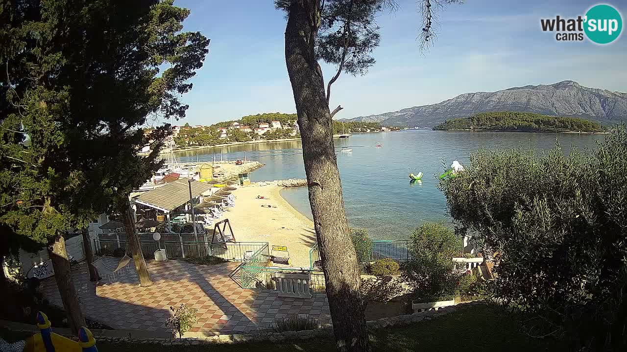 Spletna kamera Lumbarda – Plaža Prvi Žal – Korčula