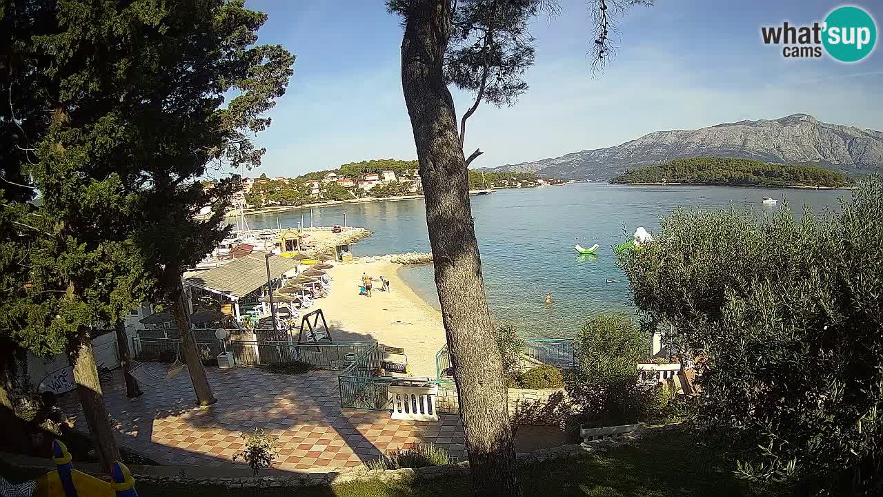 Spletna kamera Lumbarda – Plaža Prvi Žal – Korčula