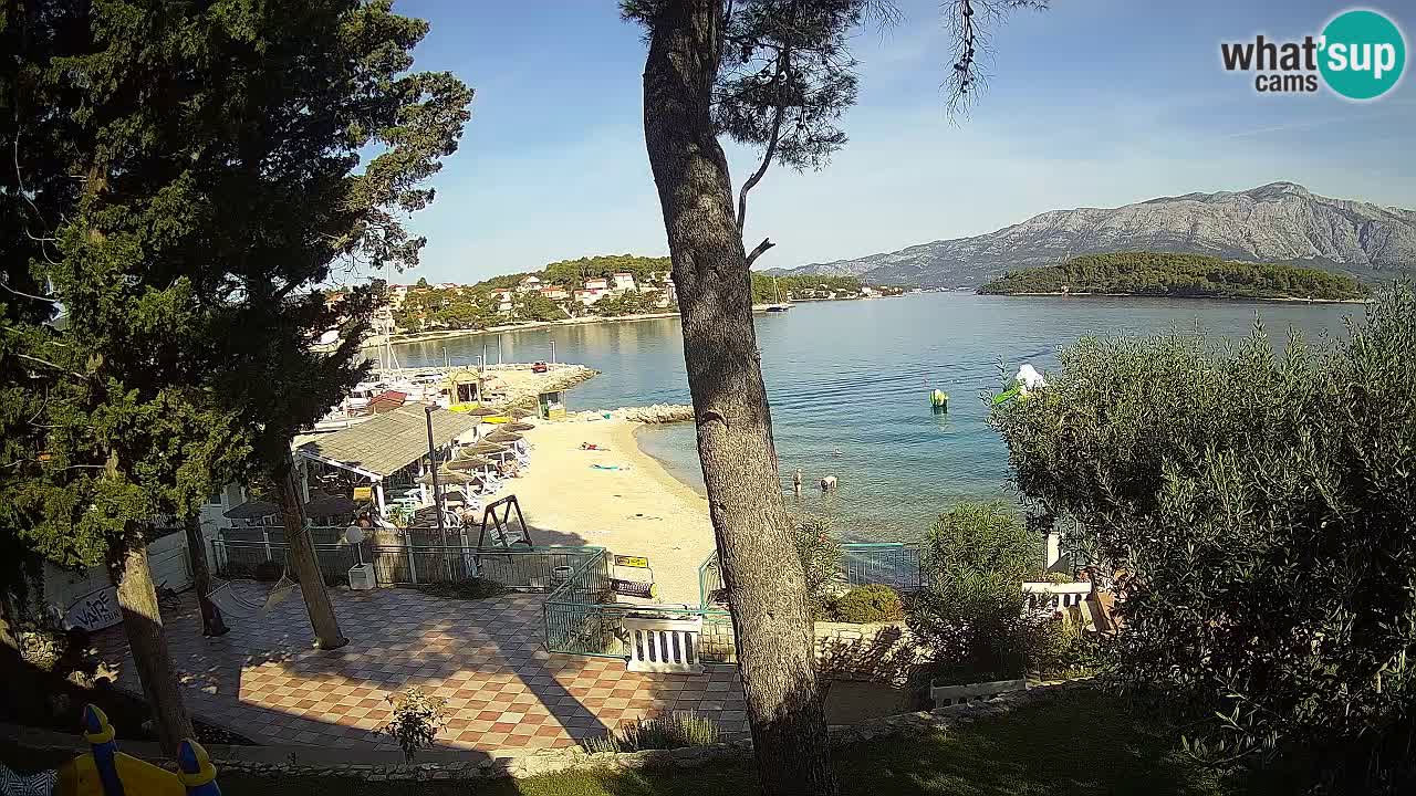Spletna kamera Lumbarda – Plaža Prvi Žal – Korčula