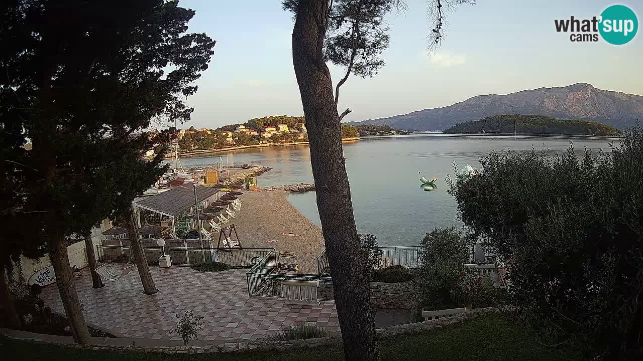 Spletna kamera Lumbarda – Plaža Prvi Žal – Korčula