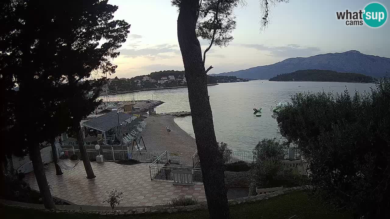Spletna kamera Lumbarda – Plaža Prvi Žal – Korčula