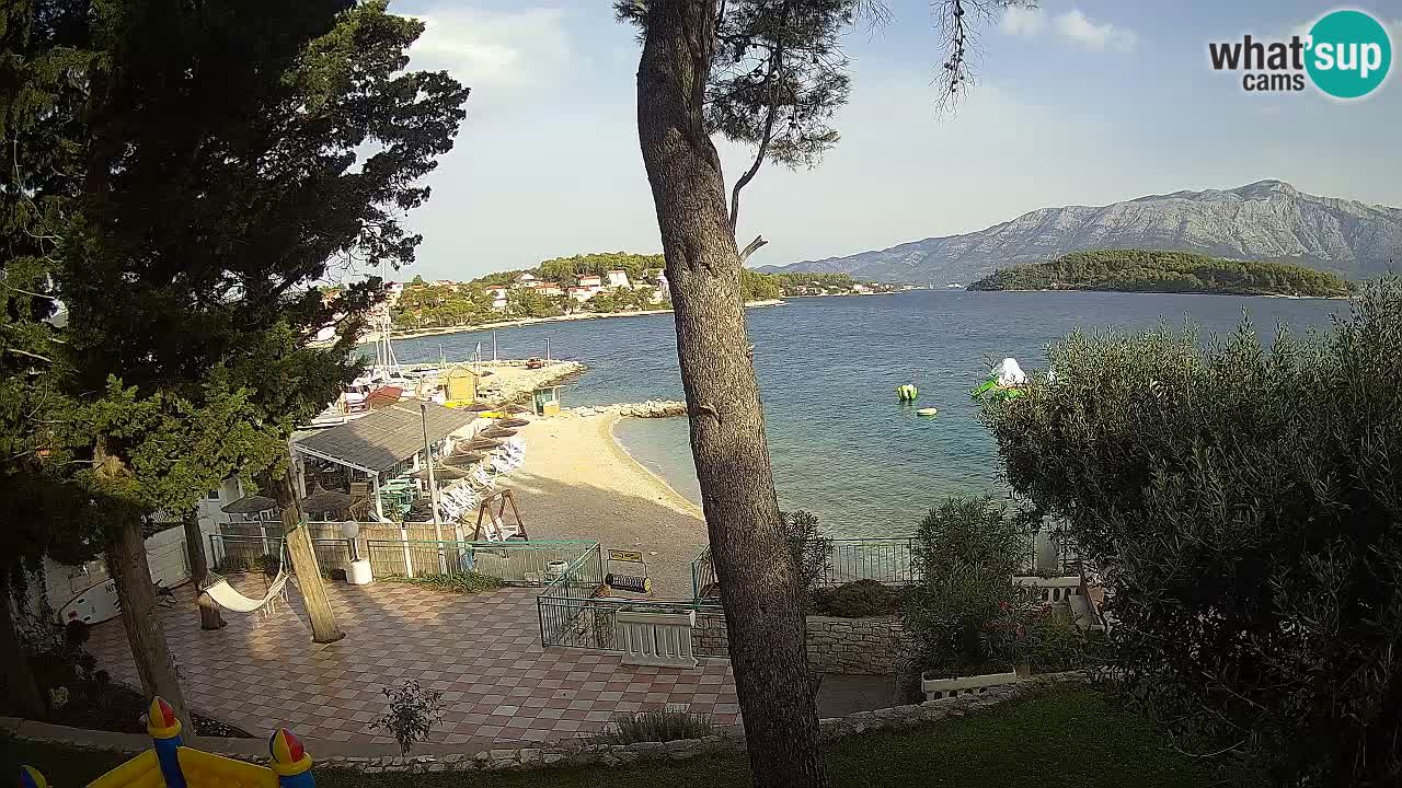 Spletna kamera Lumbarda – Plaža Prvi Žal – Korčula