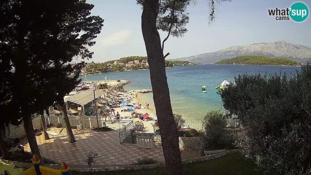 Spletna kamera Lumbarda – Plaža Prvi Žal – Korčula