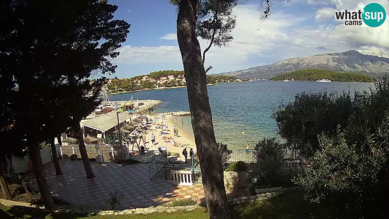Spletna kamera Lumbarda – Plaža Prvi Žal – Korčula