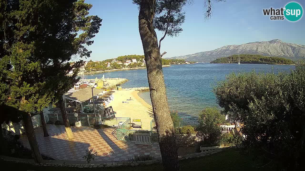 Spletna kamera Lumbarda – Plaža Prvi Žal – Korčula