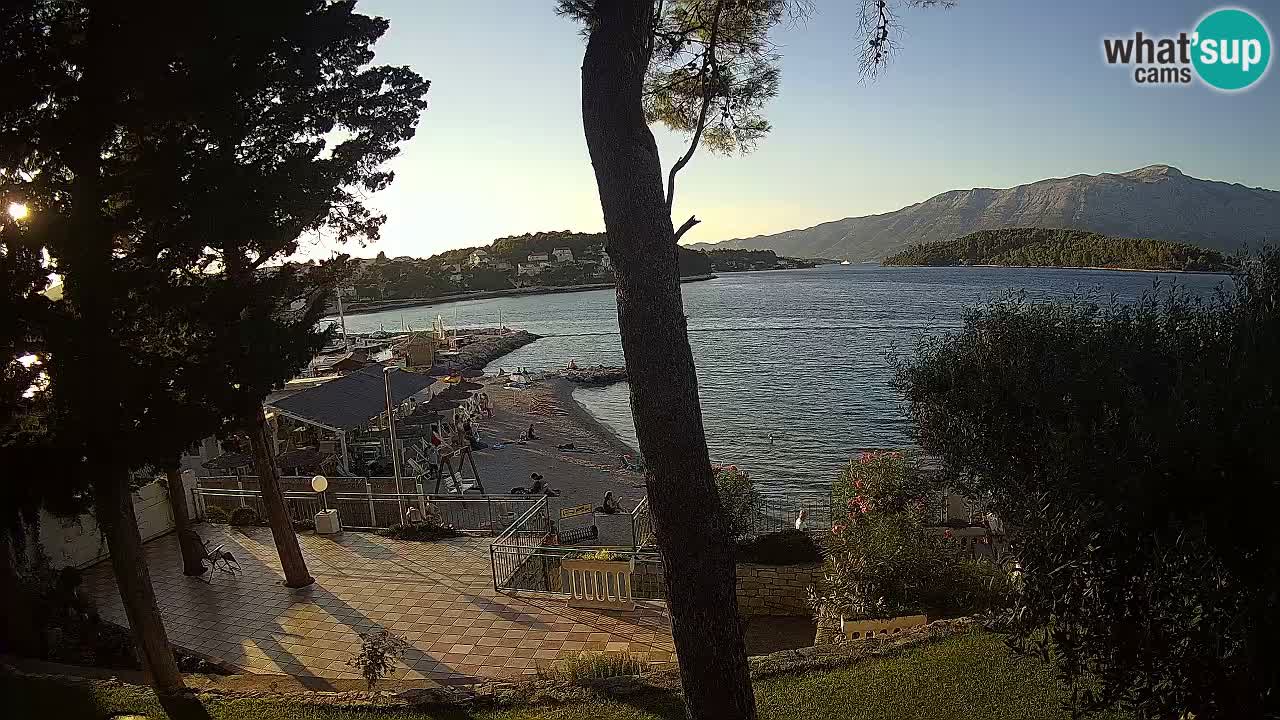 Spletna kamera Lumbarda – Plaža Prvi Žal – Korčula