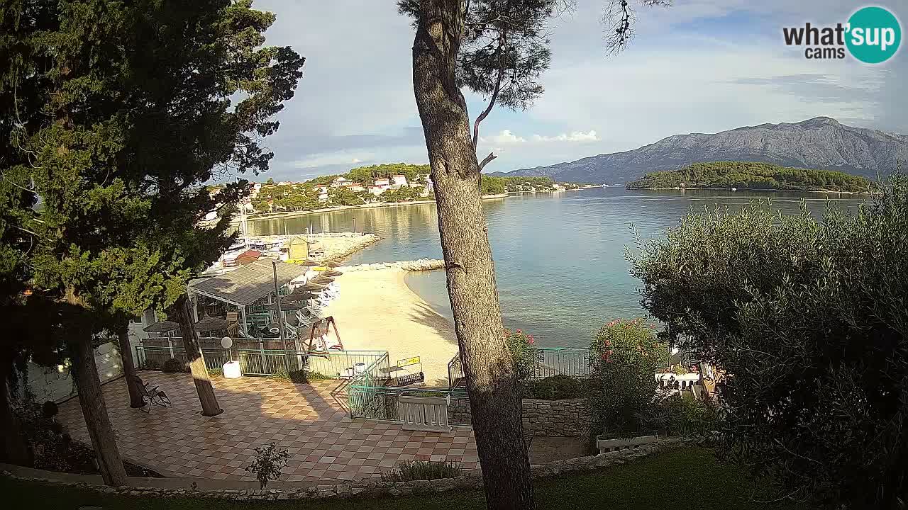 Spletna kamera Lumbarda – Plaža Prvi Žal – Korčula