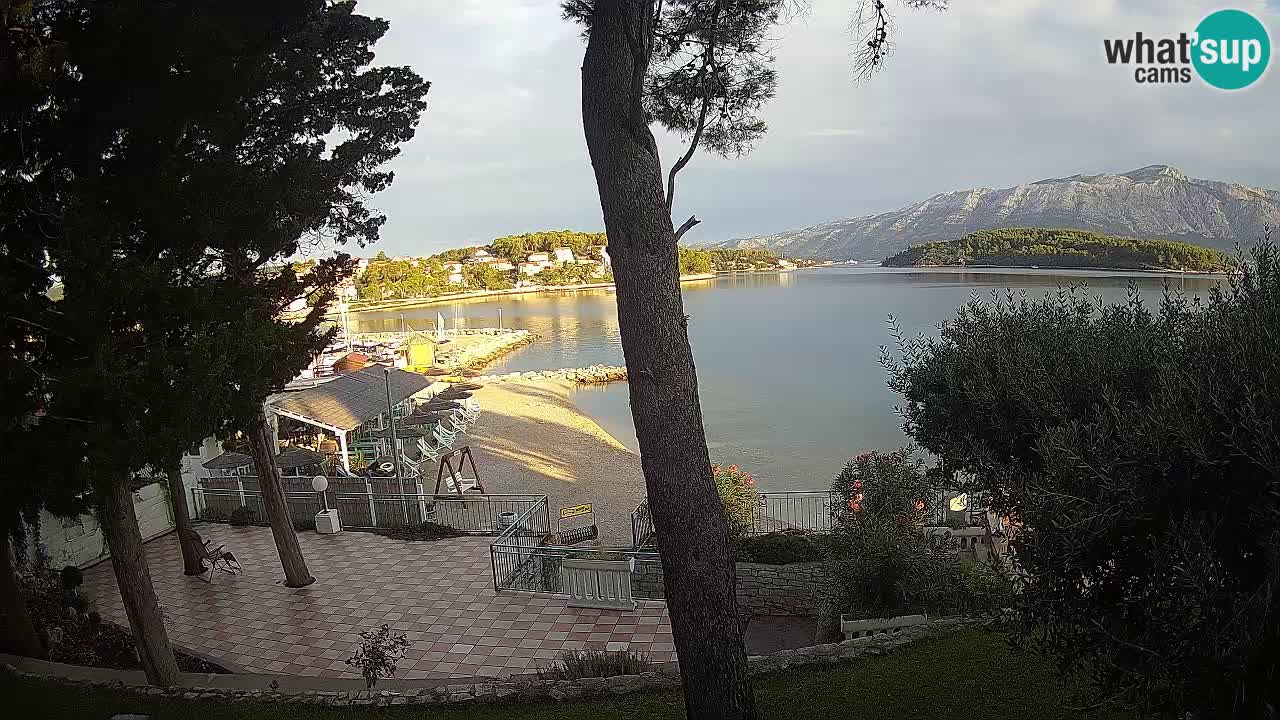 Spletna kamera Lumbarda – Plaža Prvi Žal – Korčula