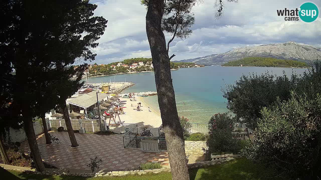 Spletna kamera Lumbarda – Plaža Prvi Žal – Korčula