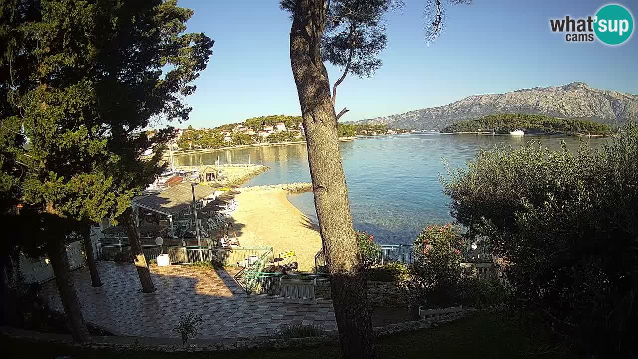 Webcam live Lumbarda – Plage Prvi Žal – Korčula