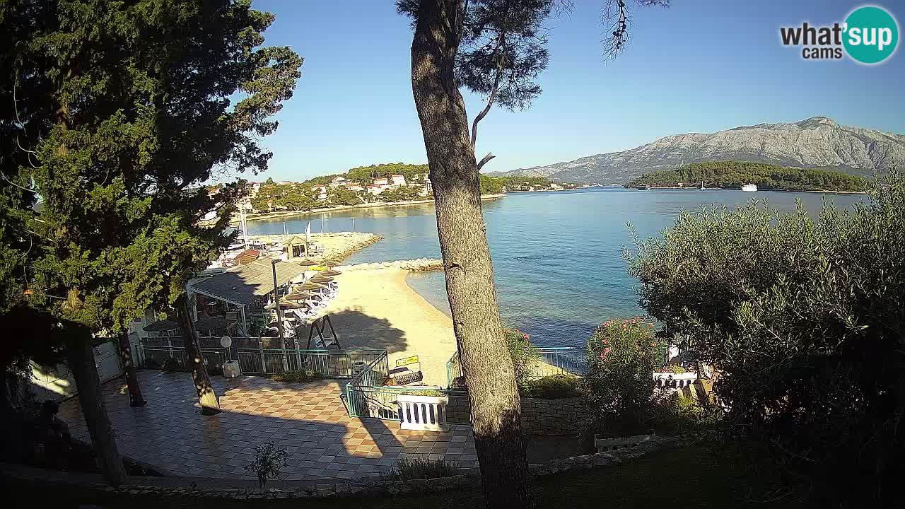 Spletna kamera Lumbarda – Plaža Prvi Žal – Korčula