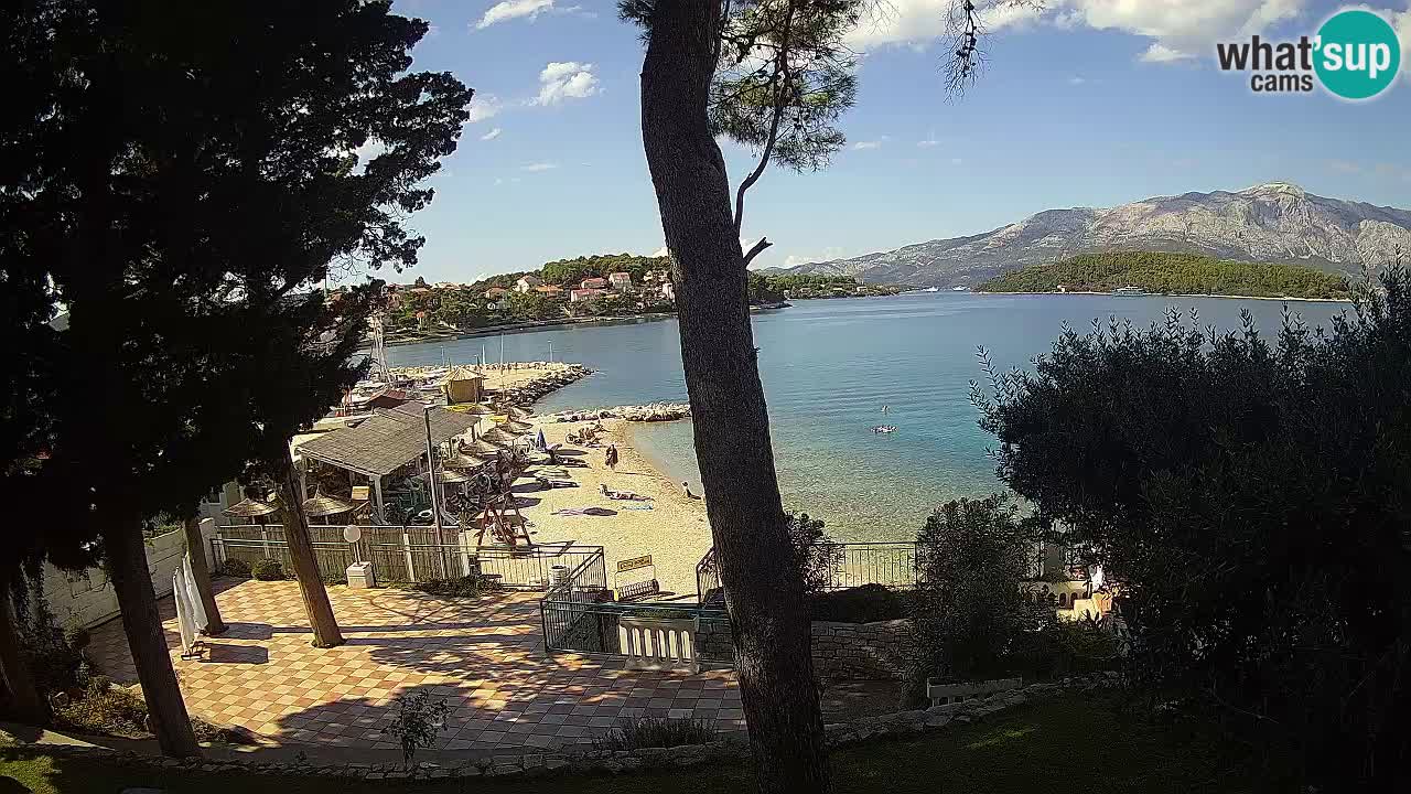 Spletna kamera Lumbarda – Plaža Prvi Žal – Korčula