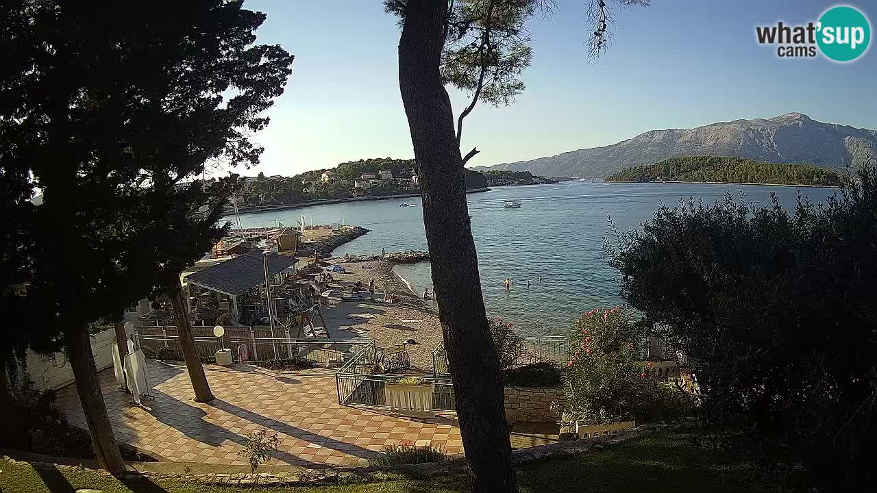 Spletna kamera Lumbarda – Plaža Prvi Žal – Korčula