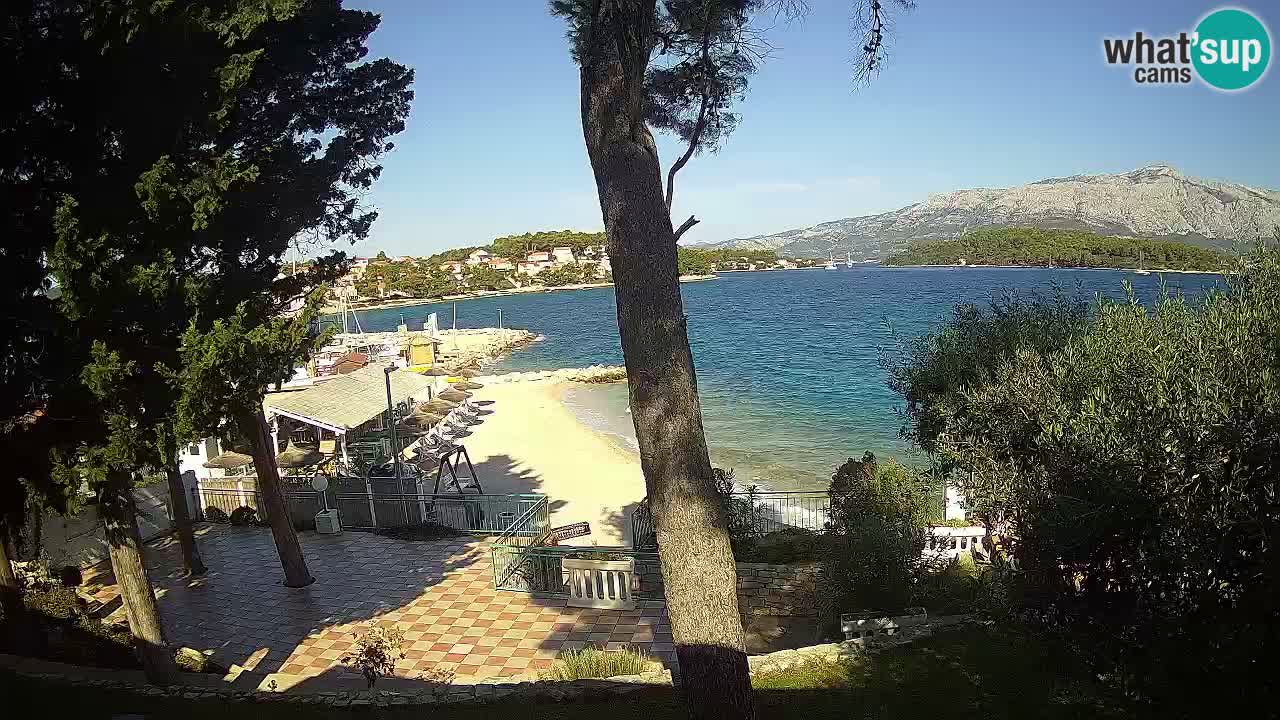 Spletna kamera Lumbarda – Plaža Prvi Žal – Korčula