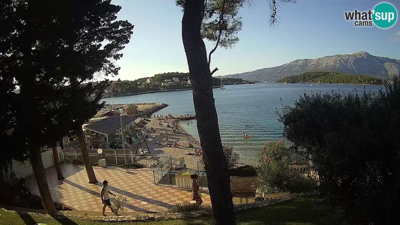 Spletna kamera Lumbarda – Plaža Prvi Žal – Korčula