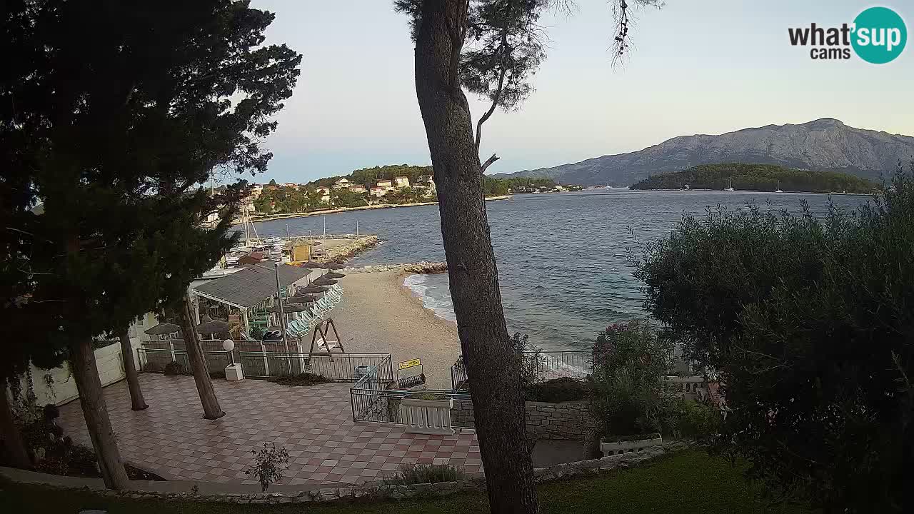 Spletna kamera Lumbarda – Plaža Prvi Žal – Korčula