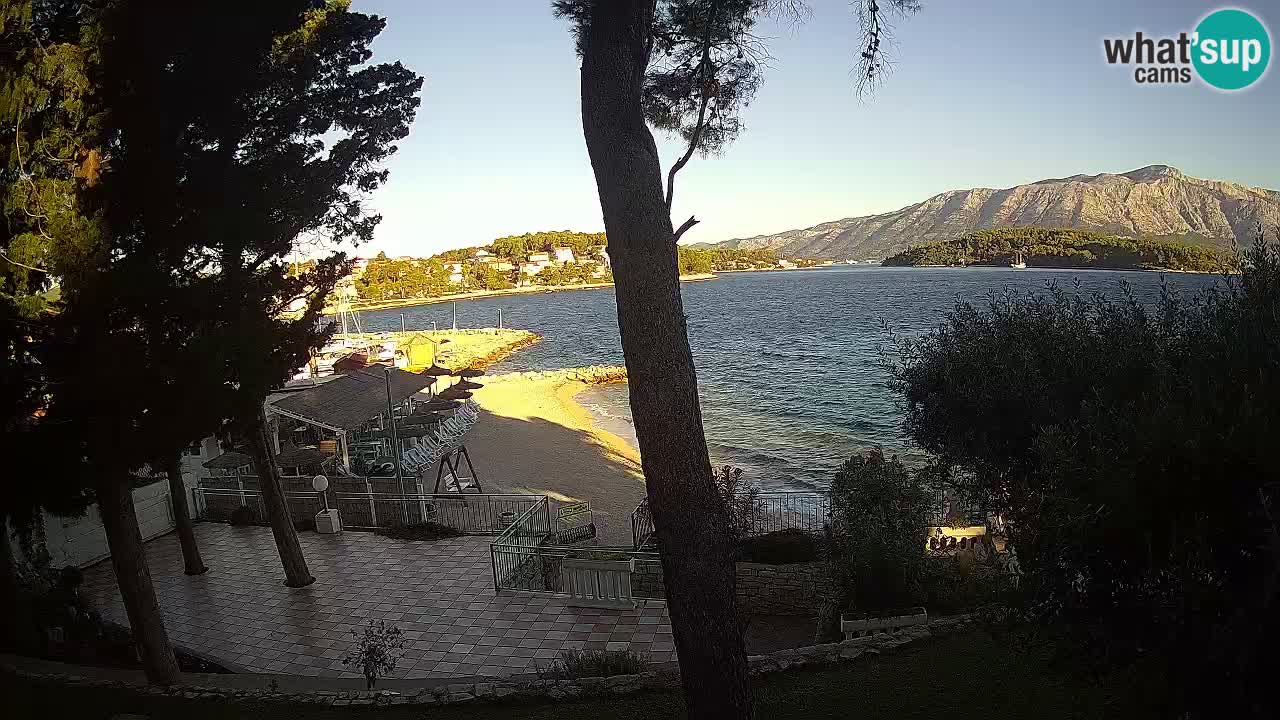 Spletna kamera Lumbarda – Plaža Prvi Žal – Korčula