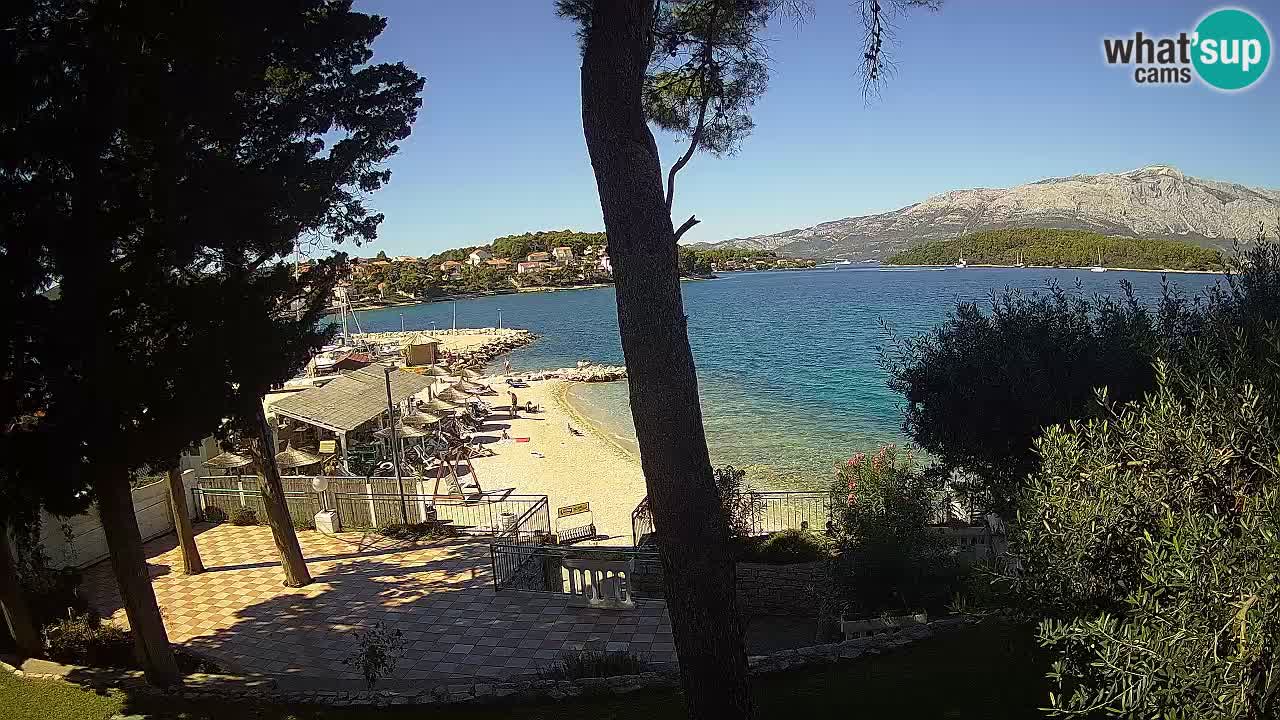 Spletna kamera Lumbarda – Plaža Prvi Žal – Korčula