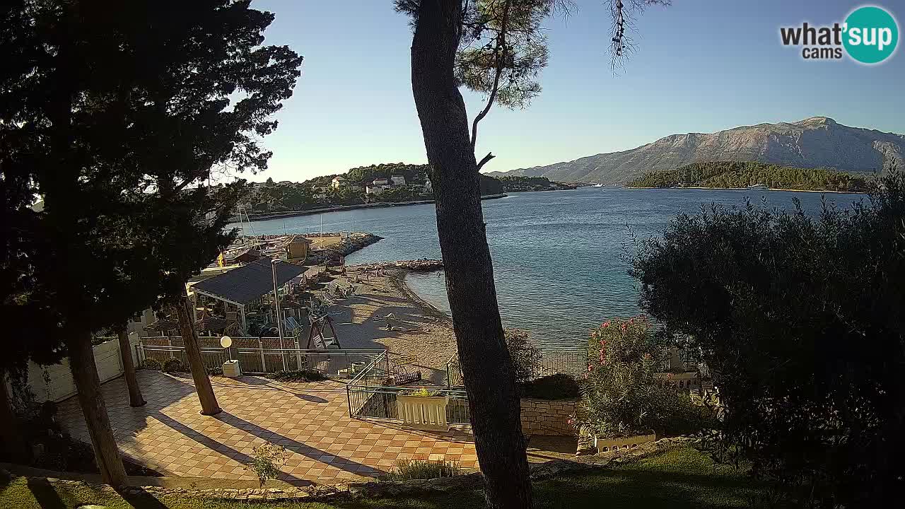 Webcam live Lumbarda – Plage Prvi Žal – Korčula