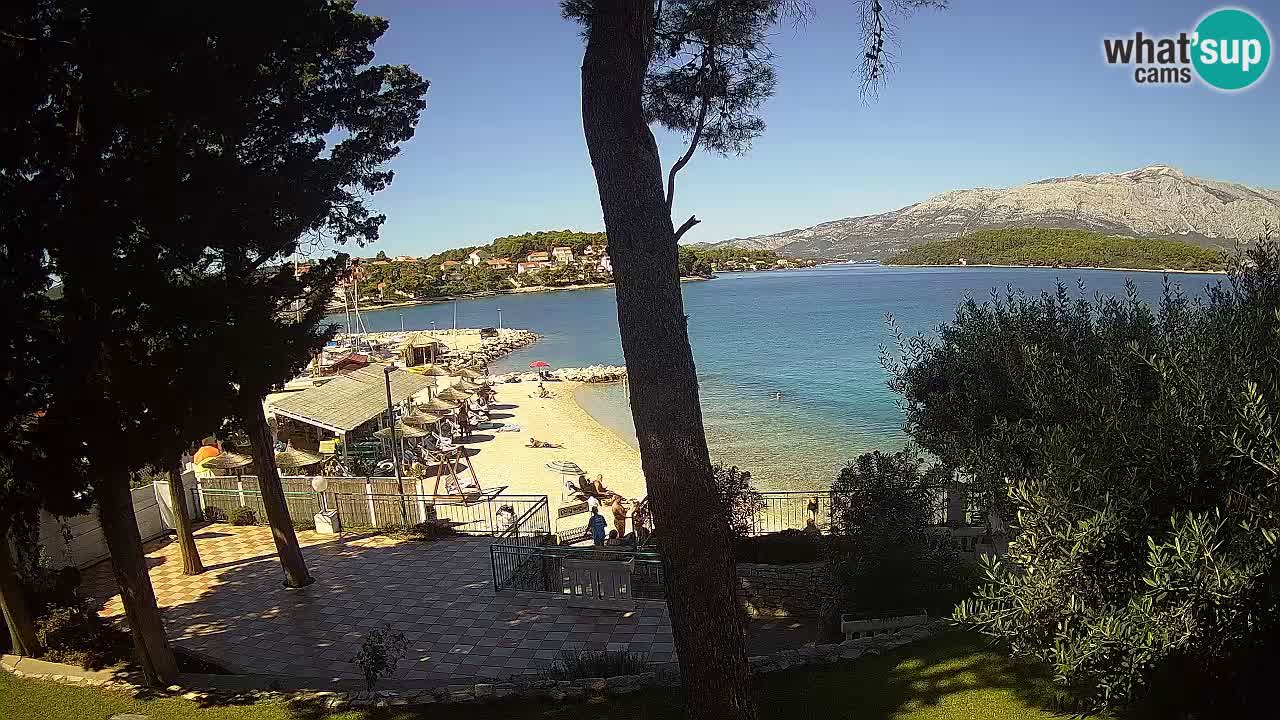 Spletna kamera Lumbarda – Plaža Prvi Žal – Korčula