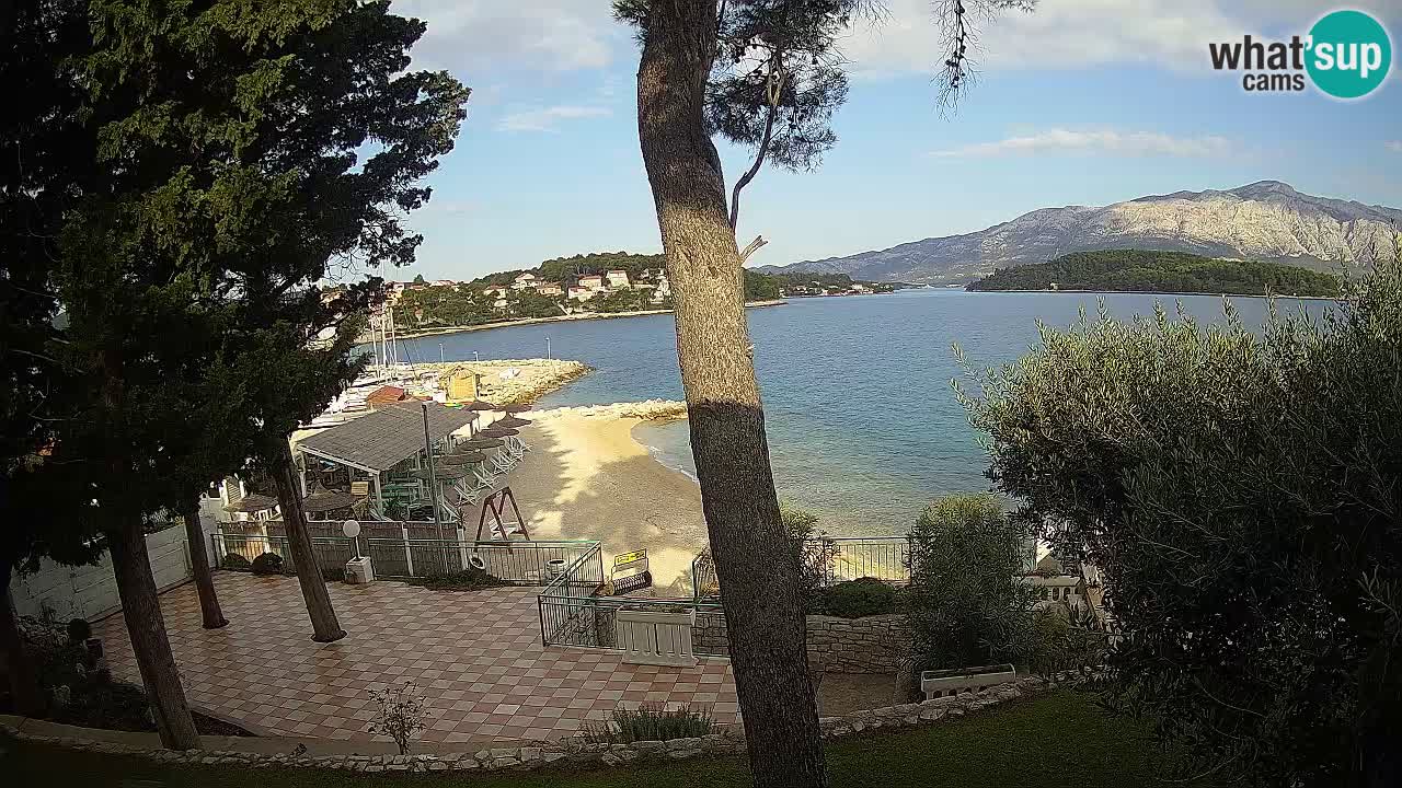 Spletna kamera Lumbarda – Plaža Prvi Žal – Korčula