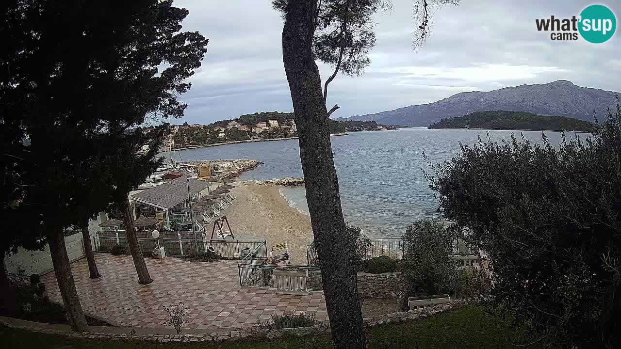 Webcam live Lumbarda – Plage Prvi Žal – Korčula