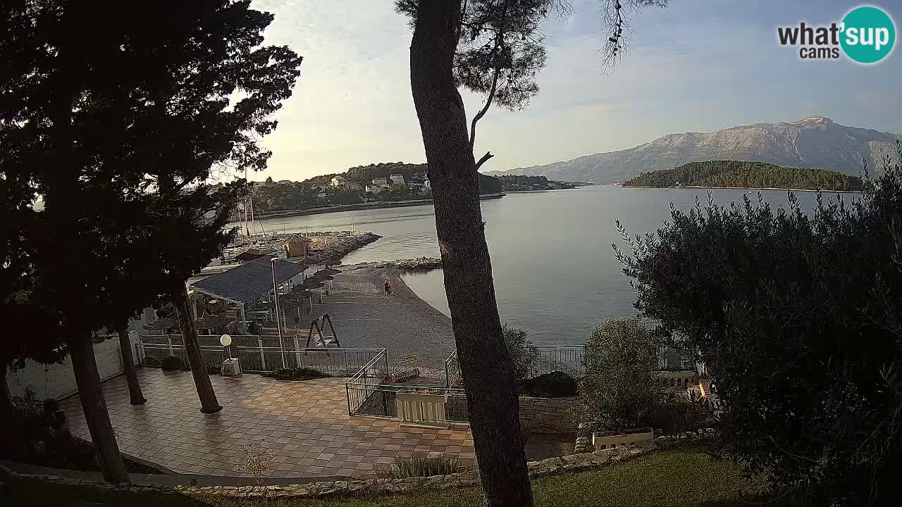 Spletna kamera Lumbarda – Plaža Prvi Žal – Korčula