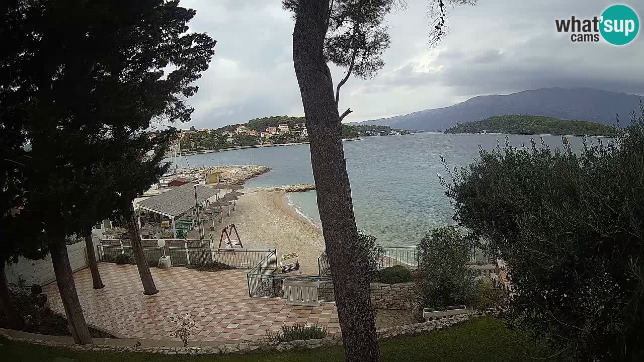 Spletna kamera Lumbarda – Plaža Prvi Žal – Korčula