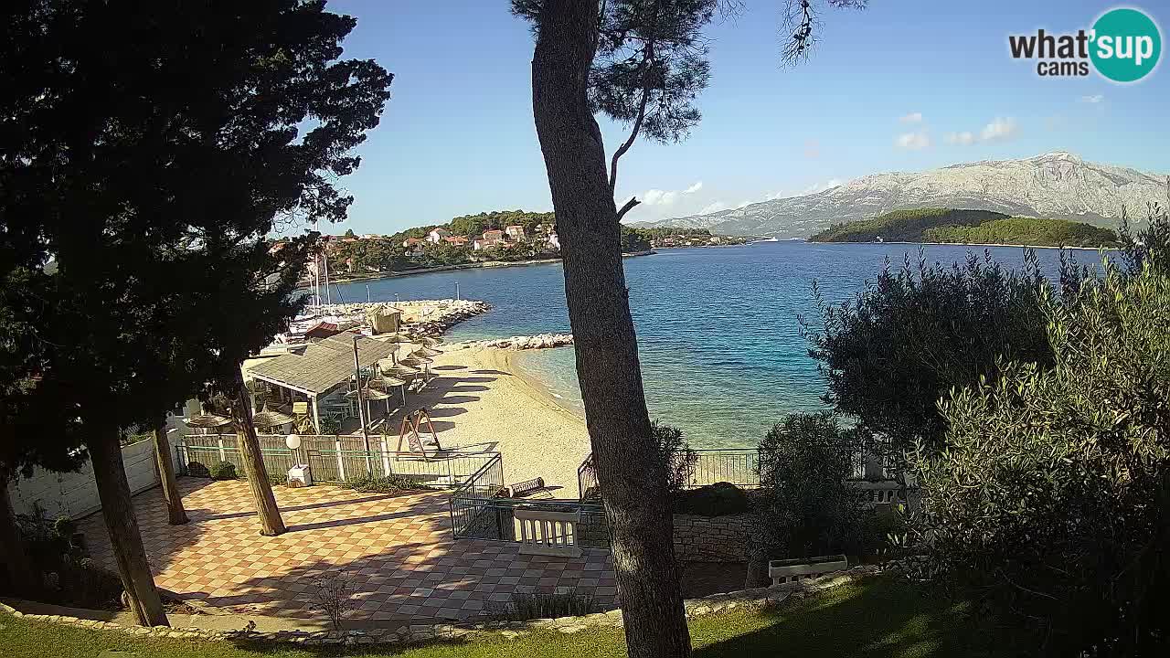 Spletna kamera Lumbarda – Plaža Prvi Žal – Korčula