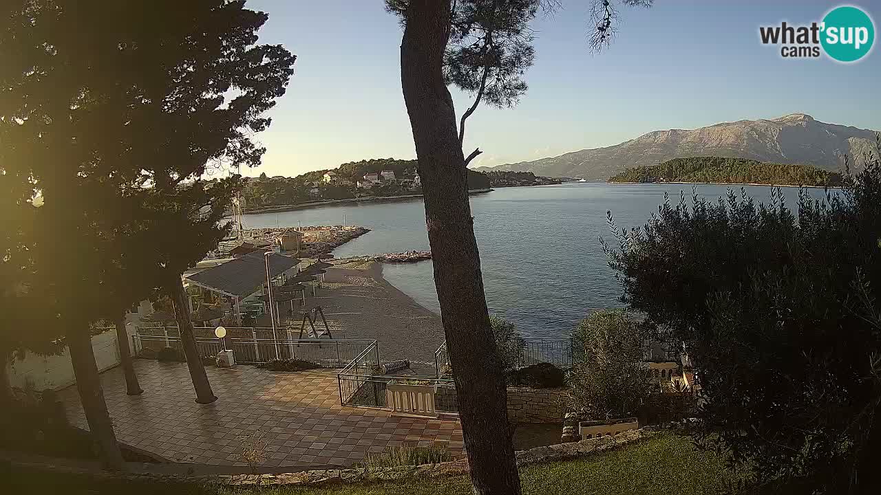 Spletna kamera Lumbarda – Plaža Prvi Žal – Korčula