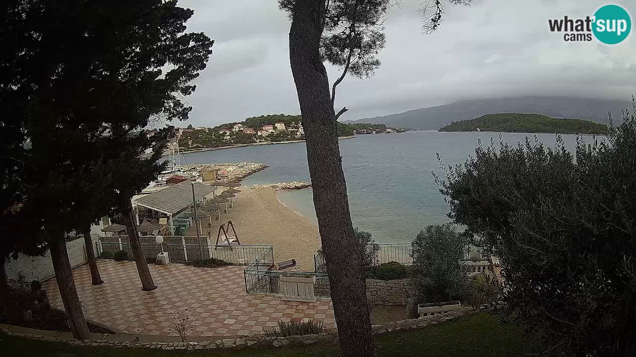 Webcam live Lumbarda – Plage Prvi Žal – Korčula