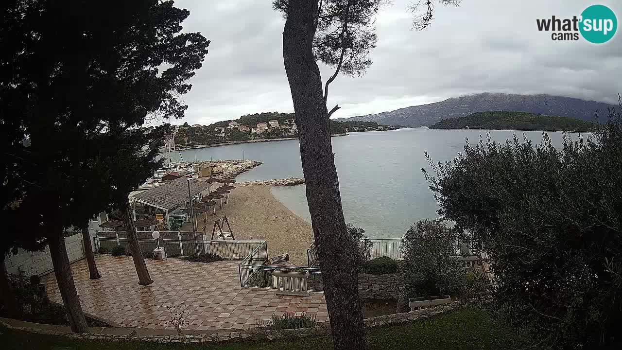 Webcam live Lumbarda – Plage Prvi Žal – Korčula