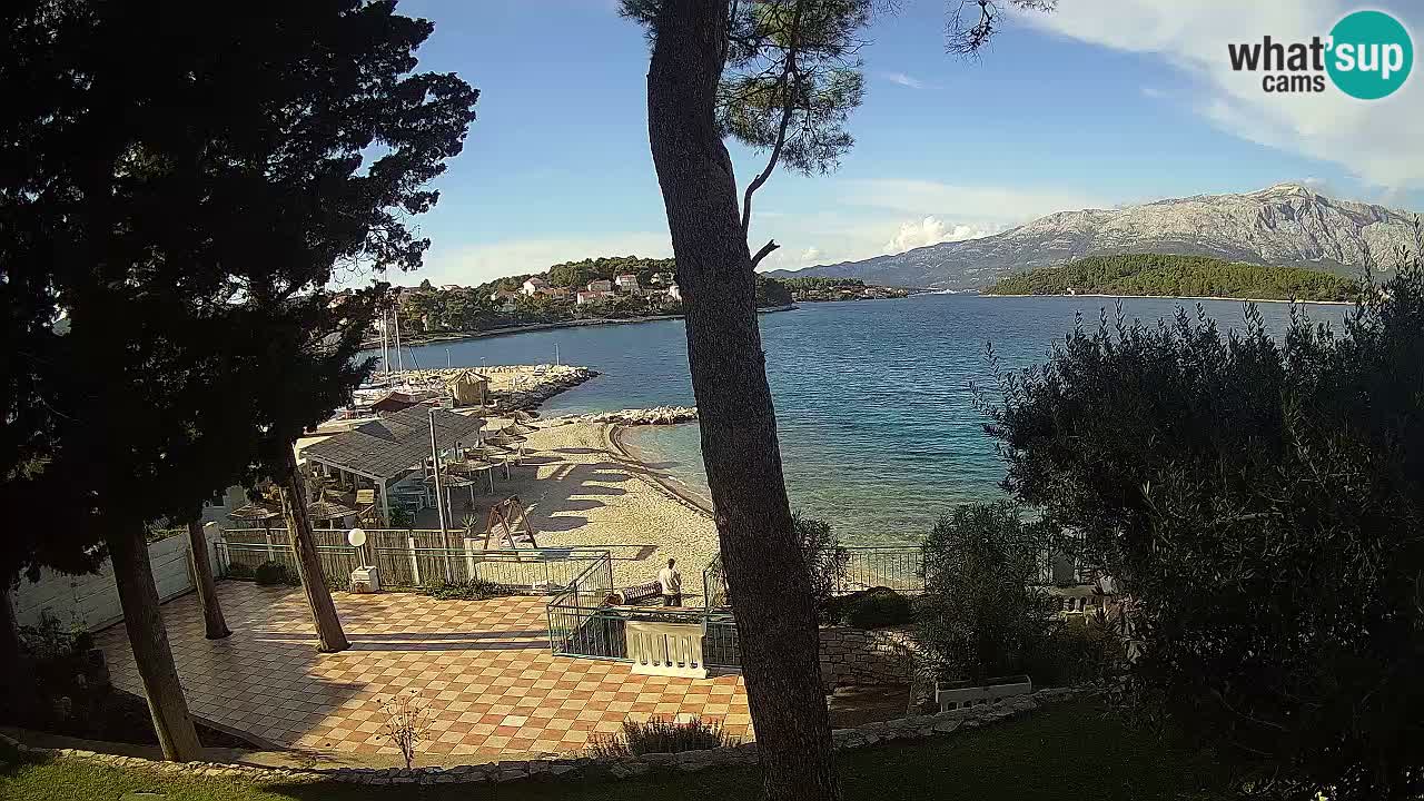 Webcam live Lumbarda – Plage Prvi Žal – Korčula