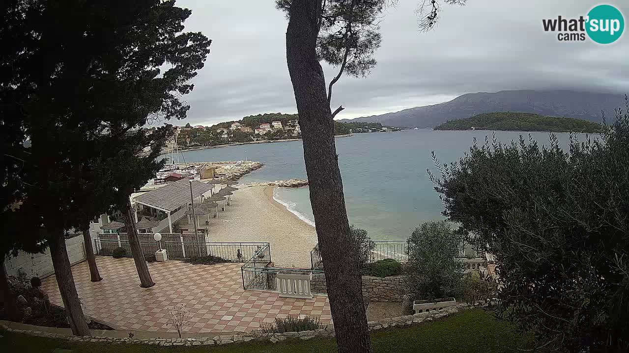 Webcam live Lumbarda – Plage Prvi Žal – Korčula