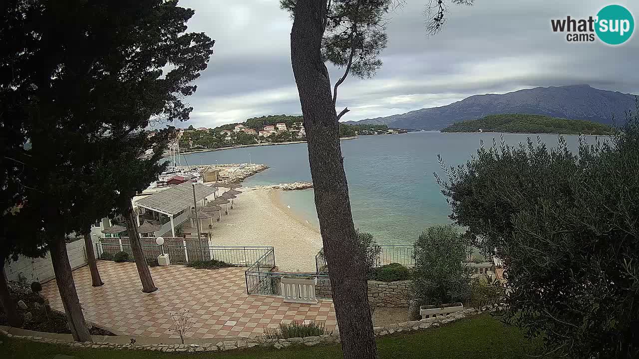 Spletna kamera Lumbarda – Plaža Prvi Žal – Korčula