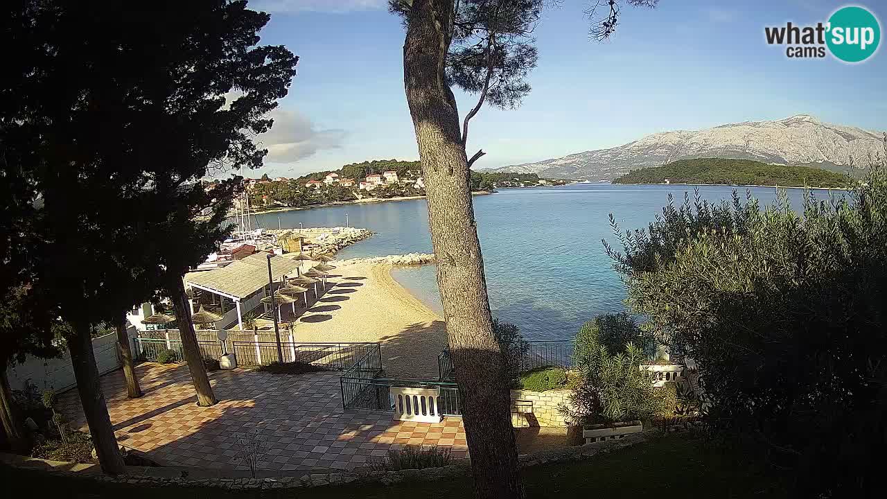 Spletna kamera Lumbarda – Plaža Prvi Žal – Korčula