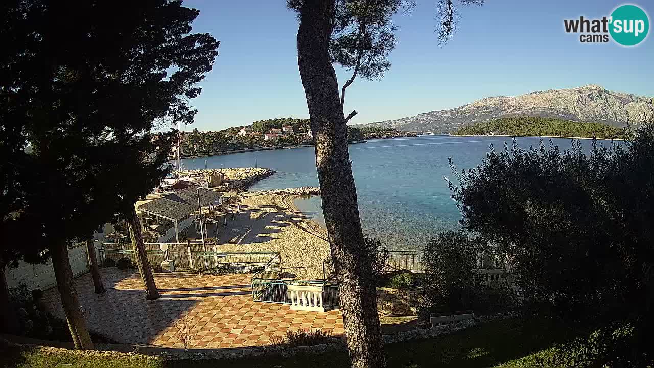 Spletna kamera Lumbarda – Plaža Prvi Žal – Korčula