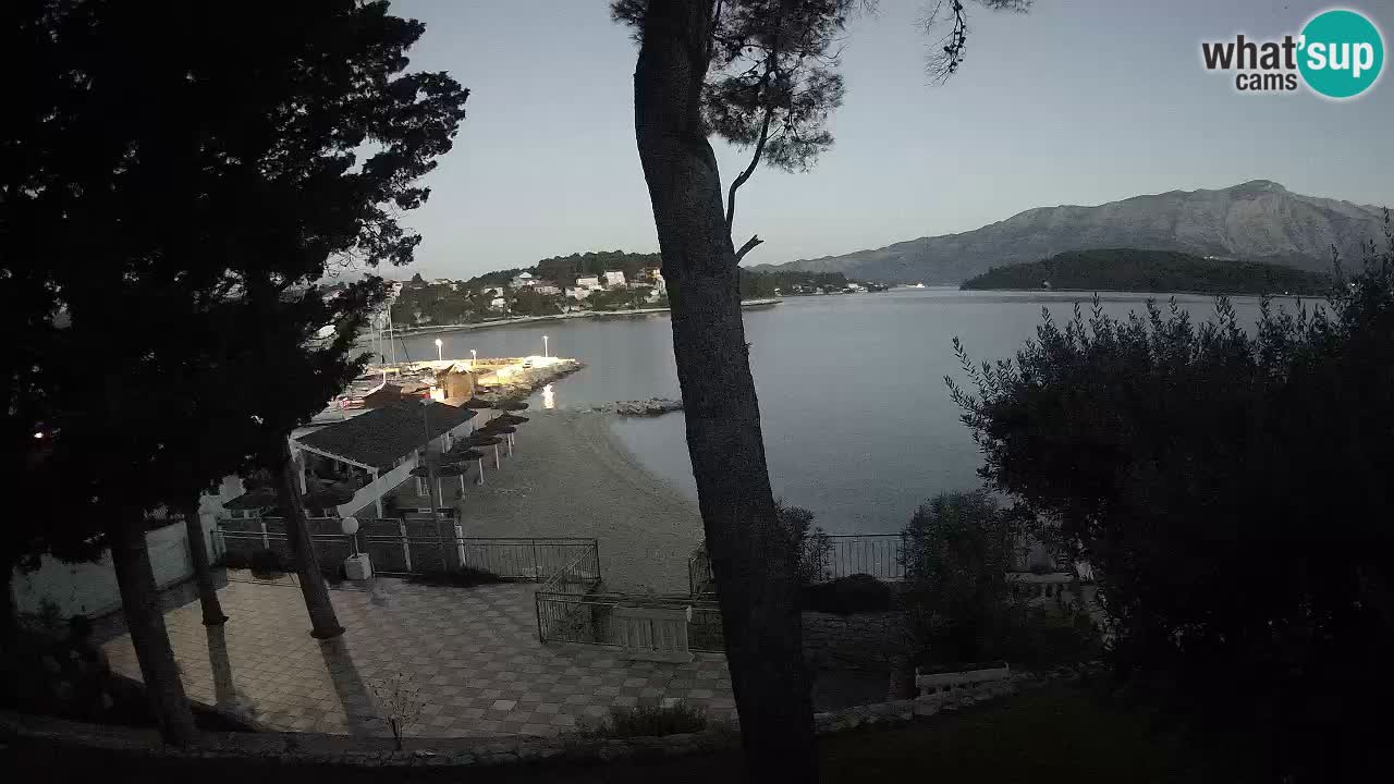 Spletna kamera Lumbarda – Plaža Prvi Žal – Korčula