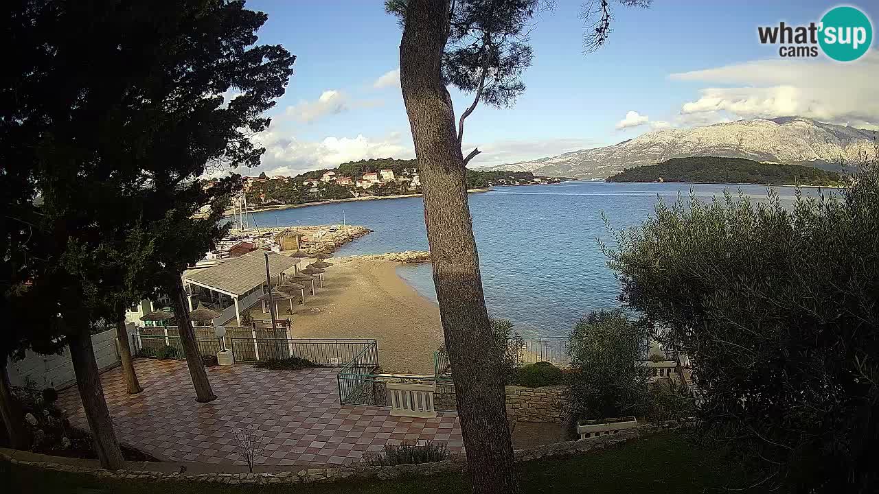 Spletna kamera Lumbarda – Plaža Prvi Žal – Korčula