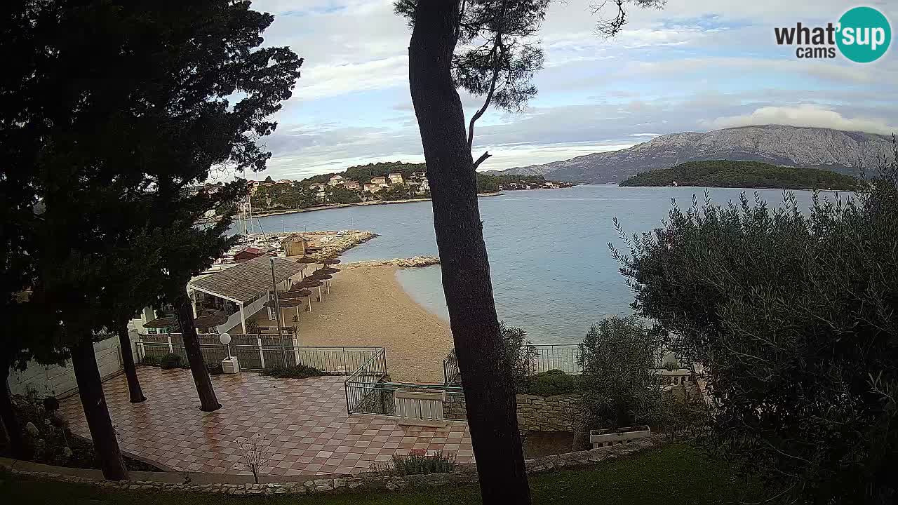 Webcam live Lumbarda – Plage Prvi Žal – Korčula