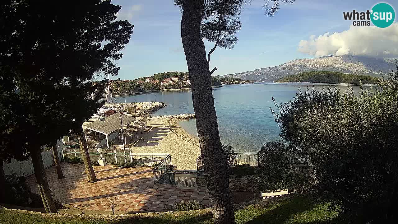 Spletna kamera Lumbarda – Plaža Prvi Žal – Korčula