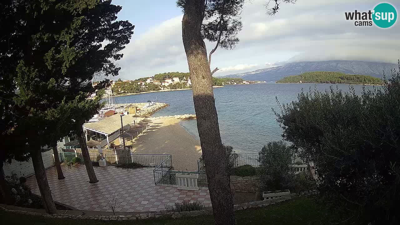 Webcam live Lumbarda – Plage Prvi Žal – Korčula
