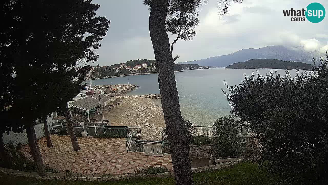 Spletna kamera Lumbarda – Plaža Prvi Žal – Korčula