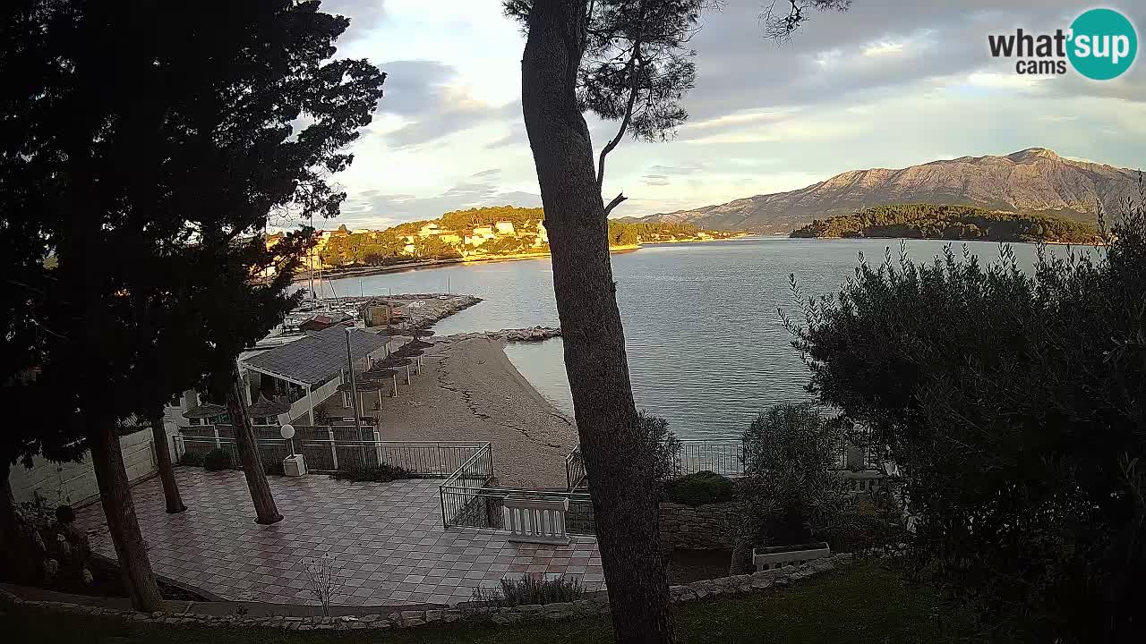 Spletna kamera Lumbarda – Plaža Prvi Žal – Korčula