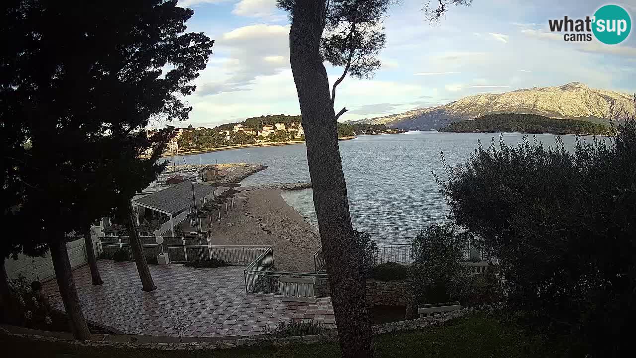 Webcam live Lumbarda – Plage Prvi Žal – Korčula